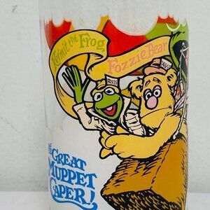 VNTG GREAT MUPPET CAPER McDonalds 1981 Glass Tumbler Kermit Fozzie Gonzo Balloon